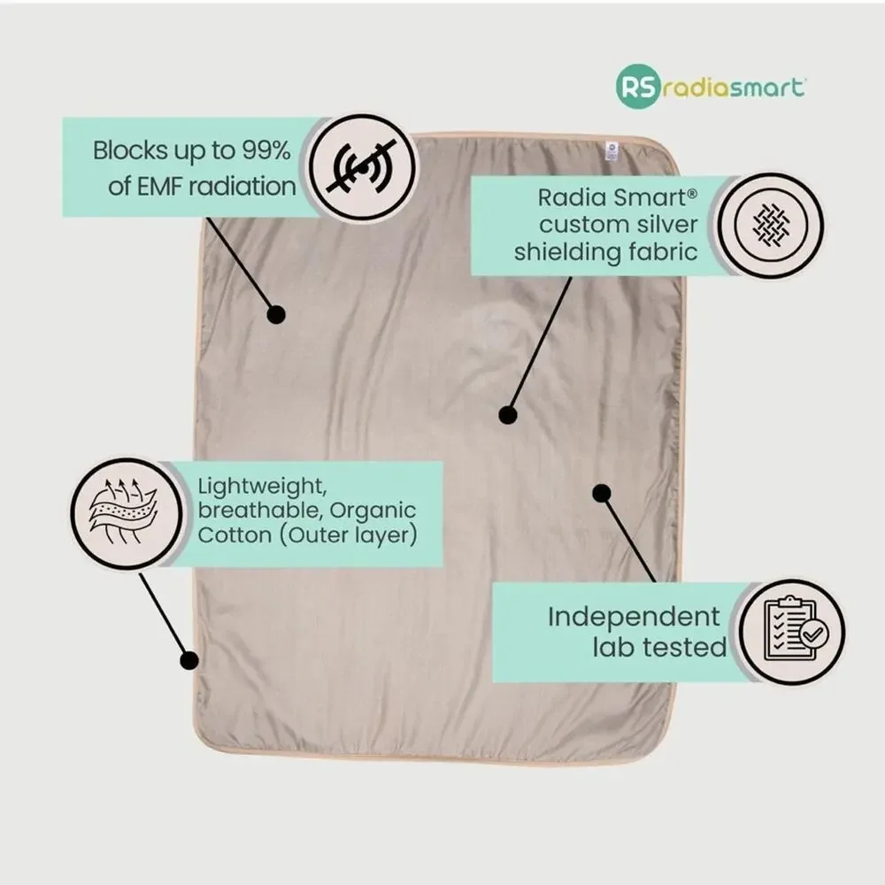 Radia Smart Large Protective Belly Pregnancy Baby Blanket, Organic, 5G Blocking